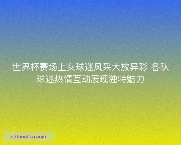 世界杯赛场上女球迷风采大放异彩 各队球迷热情互动展现独特魅力